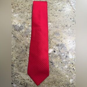 Guy Laroche Vibrant Red 💯 Silk Tie